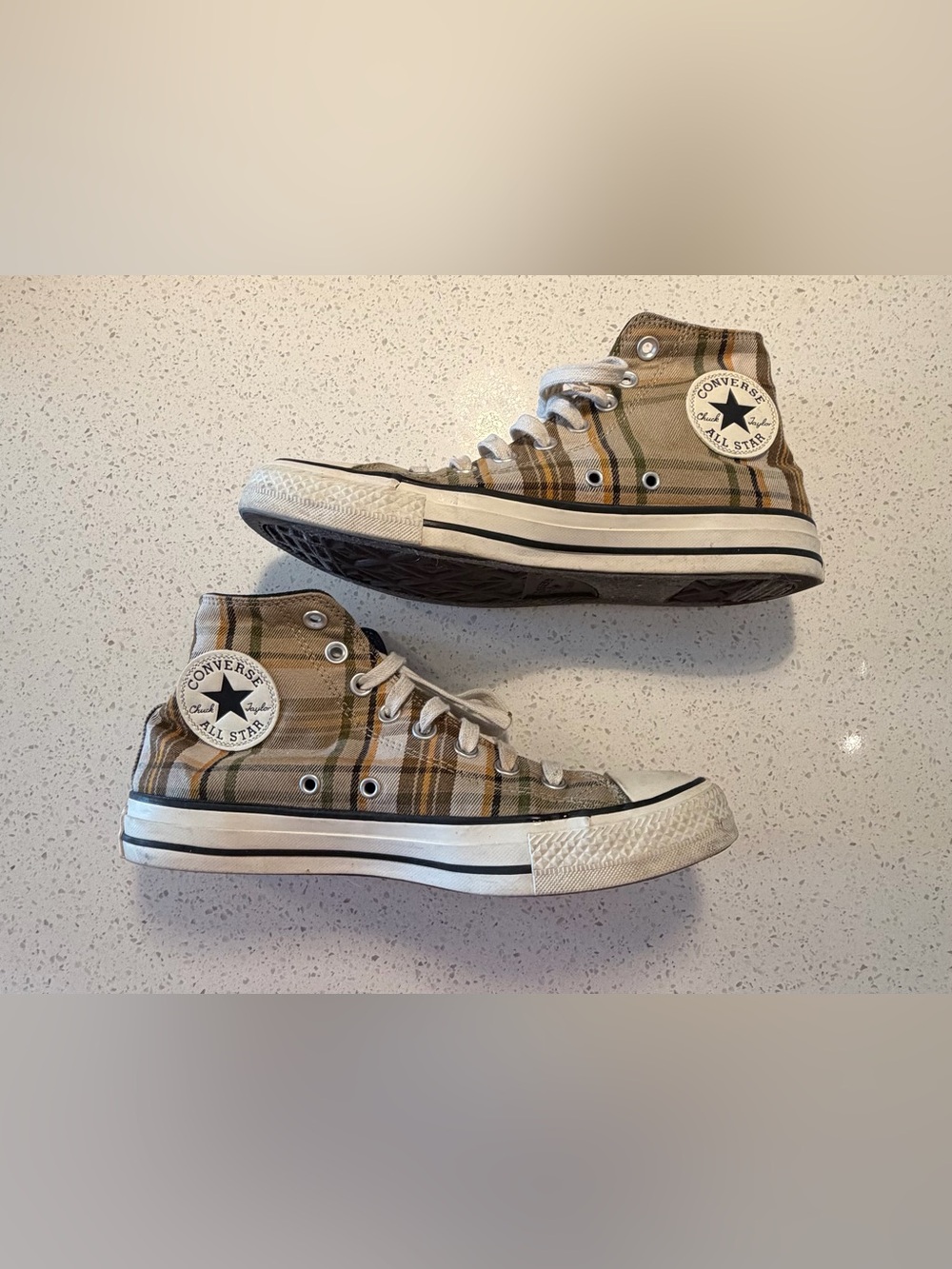 Women's Converse Plaid High Top Sneakers
